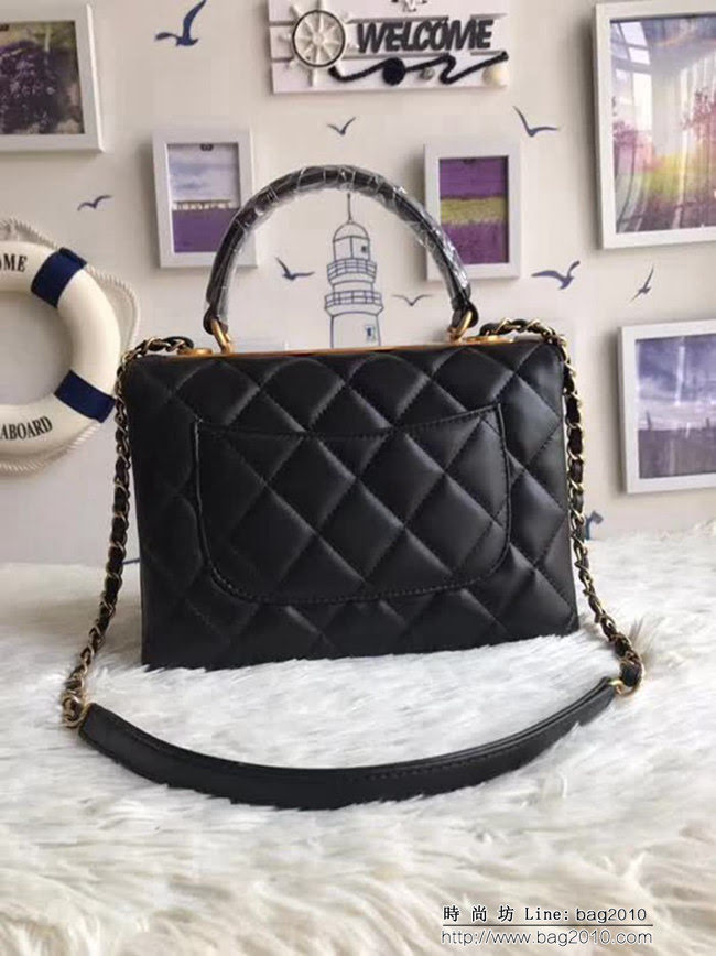 香奈兒CHANEL 92236 2018秋冬小羊皮手提肩背斜背鏈條包 DSC1065